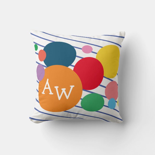 Geometrische Farbgebung für Kinderzimmer Kissen (Vorderseite)