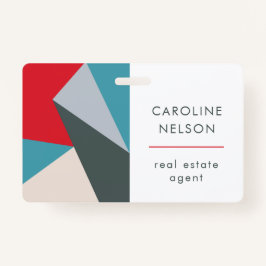 Geometrische Farbgebung Modernes Abstraktes Real A Ausweis