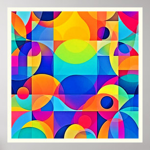 Geometrische Farbsymphonie Poster