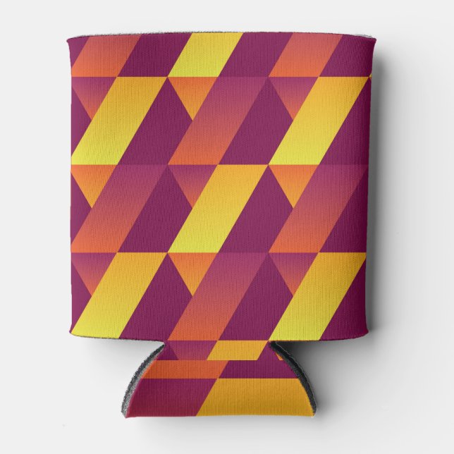 Geometrische Farbwiedergabe: Abstraktes Muster Dosenkühler (Vorderseite)