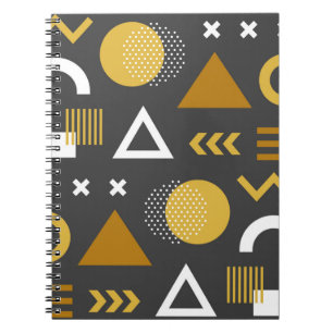 Geometrische Figuren nahtlos Muster-Design. Vintag Notizblock