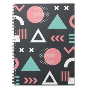 Geometrische Figuren nahtlos Muster-Design. Vintag Notizblock