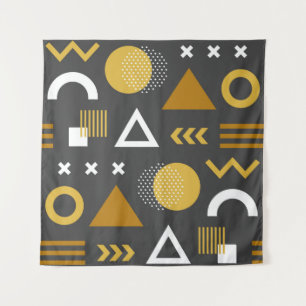 Geometrische Figuren nahtlos Muster-Design. Vintag Wandteppich