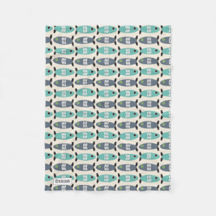 Geometrische FISH-Decke Fleecedecke