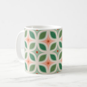 Geometrische Fliesen im Stil der Mitte des Jahrhun Kaffeetasse