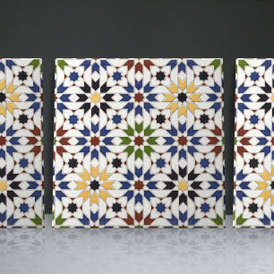 Geometrische florale marokkanische Wohngestaltung Fliese