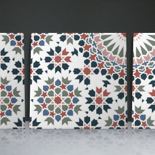 Geometrische florale marokkanische Wohngestaltung Fliese