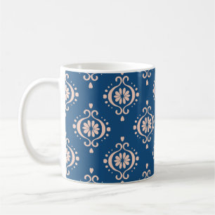 Geometrische Folklore Damaskus-Ornament der Ikat Kaffeetasse
