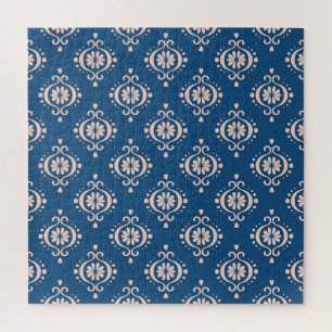 Geometrische Folklore Damaskus-Ornament der Ikat Puzzle