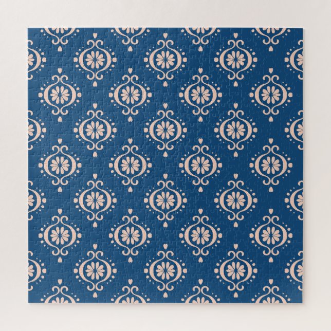 Geometrische Folklore Damaskus-Ornament der Ikat Puzzle (Vertikal)