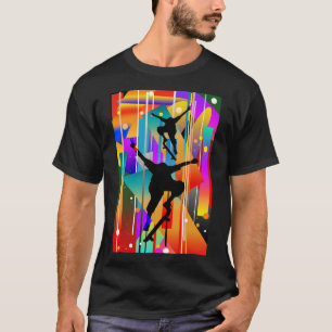 Geometrische Form Abstrakter Skateboardfahren T-Shirt
