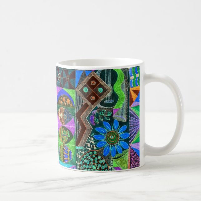Geometrische Form-Collage Kaffeetasse (Rechts)