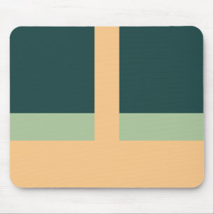 Geometrische Formen Abstrakt Art Green Apricot Far Mousepad