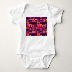 Geometrische Formen Abstrakt Nahtloses Muster. Baby Strampler