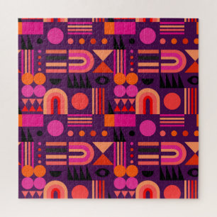 Geometrische Formen Abstrakt Nahtloses Muster. Puzzle
