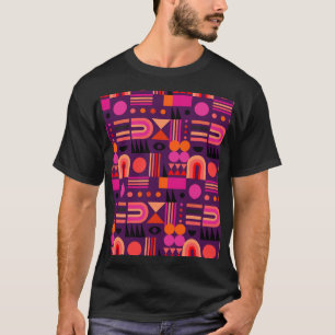 Geometrische Formen Abstrakt Nahtloses Muster. T-Shirt