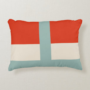 Geometrische Formen Abstrakt Red Grau Dekokissen