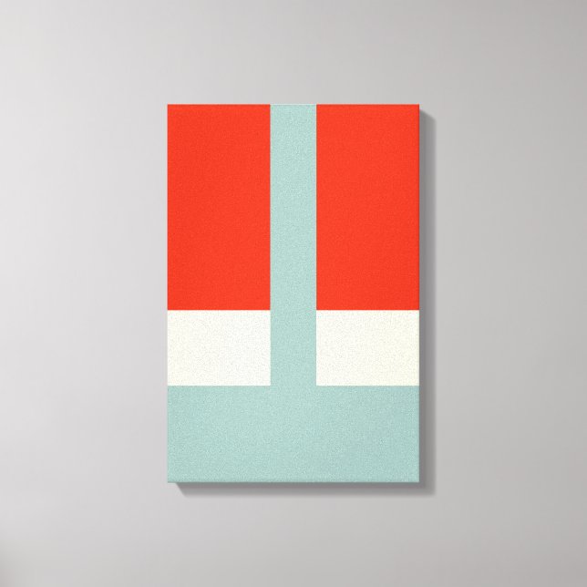 Geometrische Formen Abstrakt Red Grau Leinwanddruck (Vorderseite)