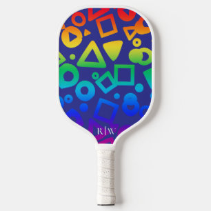 Geometrische Formen Abstrakte Kunst Lila Hintergru Pickleball Schläger