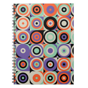 Geometrische Formen, Abstraktes Vintages Design. Notizblock