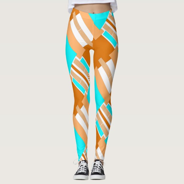 Geometrische Formen aus Papier Leggings (Vorderseite)