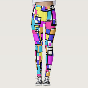 Geometrische Formen der 80er Jahre Leggings