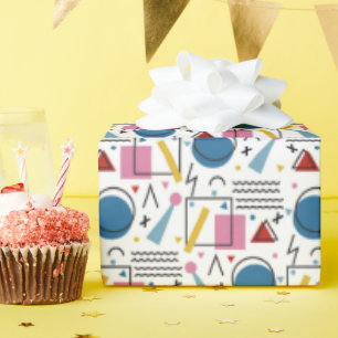 Geometrische Formen der 90er Jahre Geschenkpapier