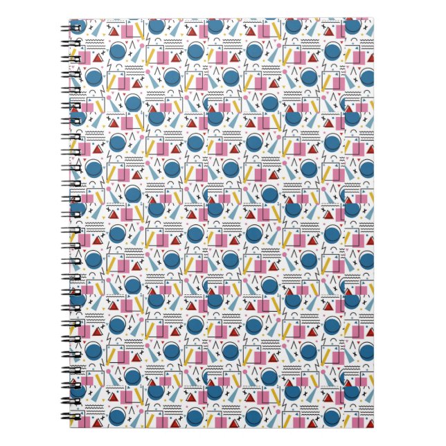 Geometrische Formen der 90er Jahre Notizblock (Vorderseite)