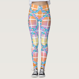 Geometrische Formen der Fischhaut Leggings