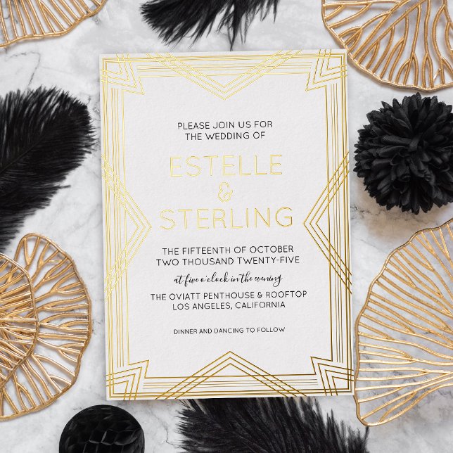 Geometrische Formen der Hochzeit von Fotos Folieneinladung (Von Creator hochgeladen)