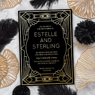 Geometrische Formen der Hochzeit von Fotos Folieneinladung