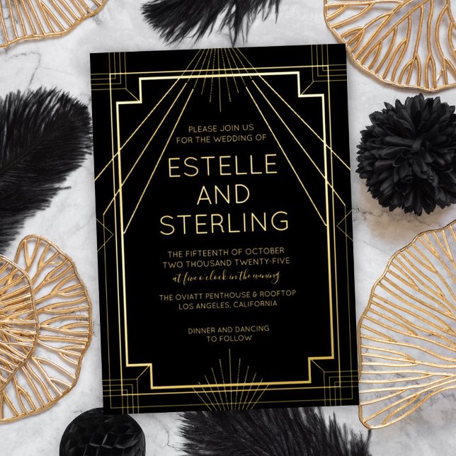 Geometrische Formen der Hochzeit von Fotos Folieneinladung (Von Creator hochgeladen)