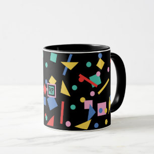 Geometrische Formen der Retro 80er-Pop-Kunst Tasse