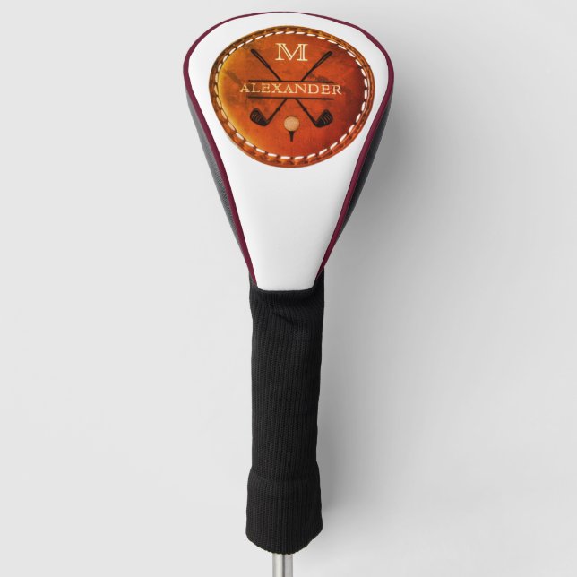 Geometrische Formen Design Leder Golf Headcover (Vorderseite)