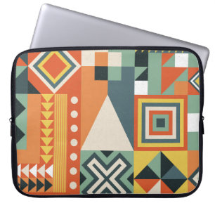 Geometrische Formen, einfacher flacher Hintergrund Laptopschutzhülle