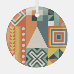 Geometrische Formen, einfacher flacher Hintergrund Ornament Aus Glas