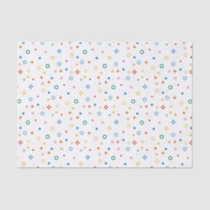 Geometrische Formen, farbenfrohe Konfetti Seidenpapier