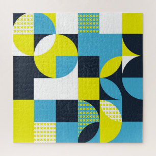 Geometrische Formen, farbiger abstrakter Hintergru Puzzle