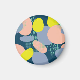 Geometrische Formen: Farbiger Stil für Memphis Magnet