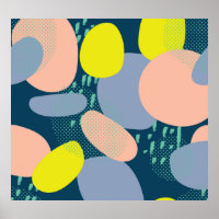 Geometrische Formen: Farbiger Stil für Memphis