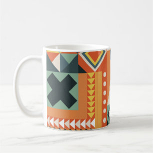 Geometrische Formen, flacher einfacher Hintergrund Kaffeetasse