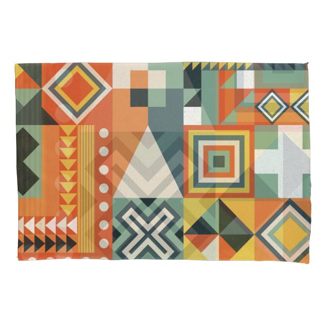 Geometrische Formen, flacher einfacher Hintergrund Kissenbezug (Vorderseite)