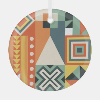 Geometrische Formen, flacher einfacher Hintergrund Ornament Aus Glas