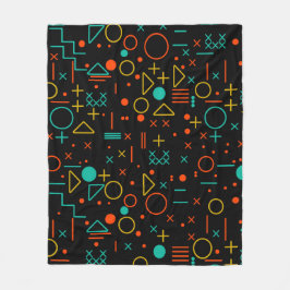 Geometrische Formen Fleecedecke
