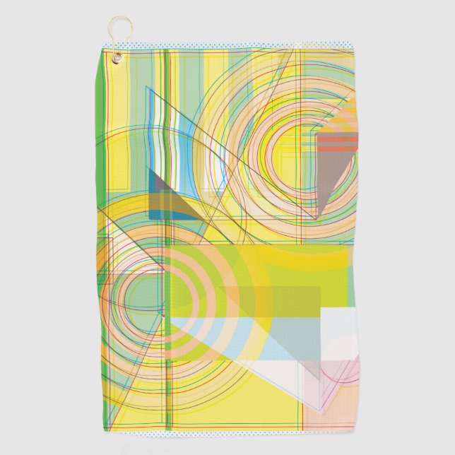 Geometrische Formen Golf Handtuch (Vorderseite)