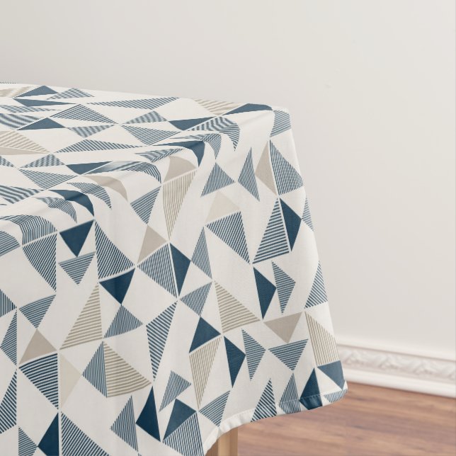 geometrische Formen in Beige und Blau Tischdecke (Beispiel)