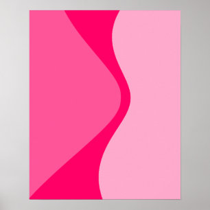 geometrische Formen in rosa Farbketten Poster