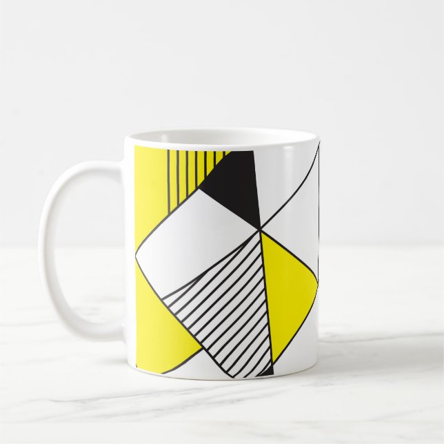 Geometrische Formen: Minimalistisches Nahtloses Mu Kaffeetasse (Links)