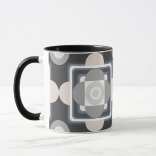 Geometrische Formen mit rosa Tasse
