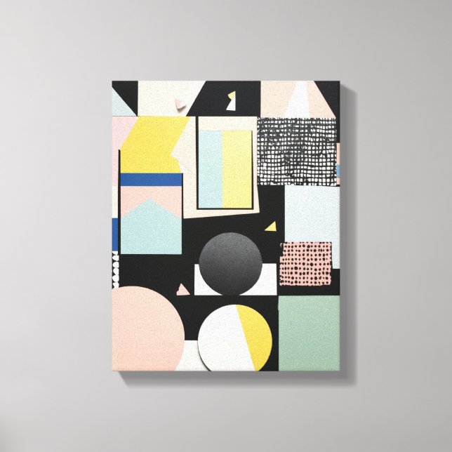 Geometrische Formen Moderne, farbenfrohe Kunst Can Leinwanddruck (Vorderseite)